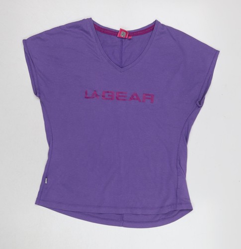 LA Gear Women's Purple V-Neck T-Shirt Size 14 - Picture 1 of 12