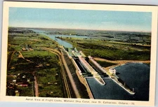 Postcard DAM SCENE St. Catharines Ontario ON AK4723