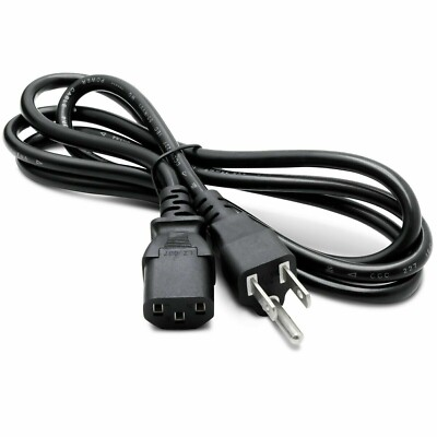 #ad 6FT COMPUTER POWER SUPPLY AC CORD CABLE WIRE FOR HP DELL ACER SAMSUNG AND MORE $5.45