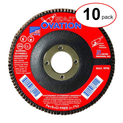Sait 78108 - 4-1/2'' X 5/8-11 Ovation Flap Disc 60G -  (10Pack)