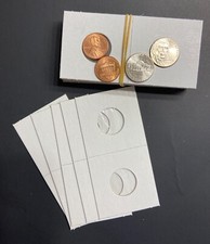 5- Penny / Nickel Size 2x2 Premium Cardboard Mylar Coin Holder Flip