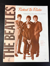 Vintage Sheet Music TICKET TO RIDE by THE BEA...