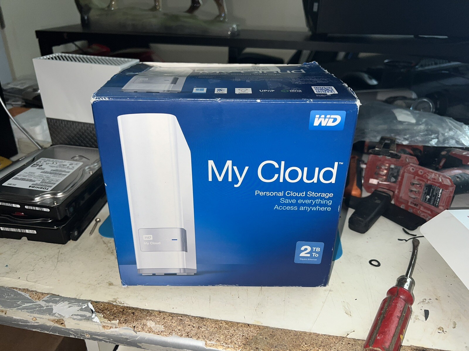 My Cloud WD 2To, disque dur réseau NAS blanc pour sauvegarde et partage