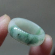Size 9 1/4 CERTIFIED Natural JADE Grade A Untreated Green Jadeite Ring
