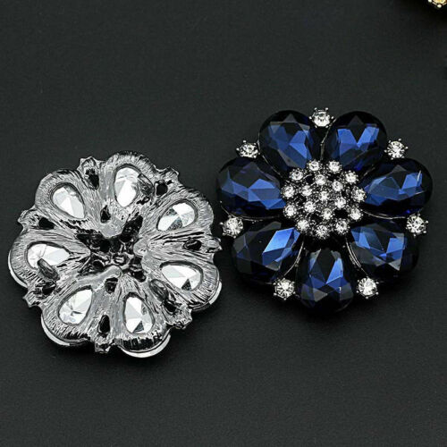 1PC Crystal Diamante Flower Buttons DIY Sewing Fasteners Accessory Shiny Fashion - Picture 3 of 15