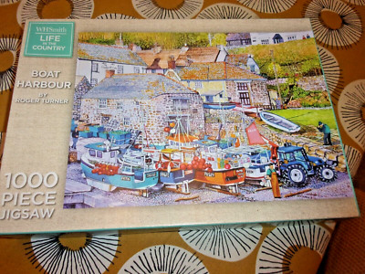 WH SMITH - BOOT HAFEN VON ROGER TURNER 1000 PUZZLE BOX & TEILE VERSIEGELT