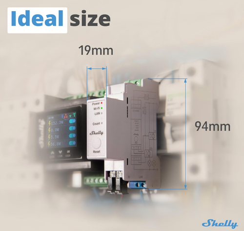 SHELLY PRO EM - 50A (2 PINZE 50A) Contatore di energia Wi-Fi e Bluetooth - Foto 6 di 10