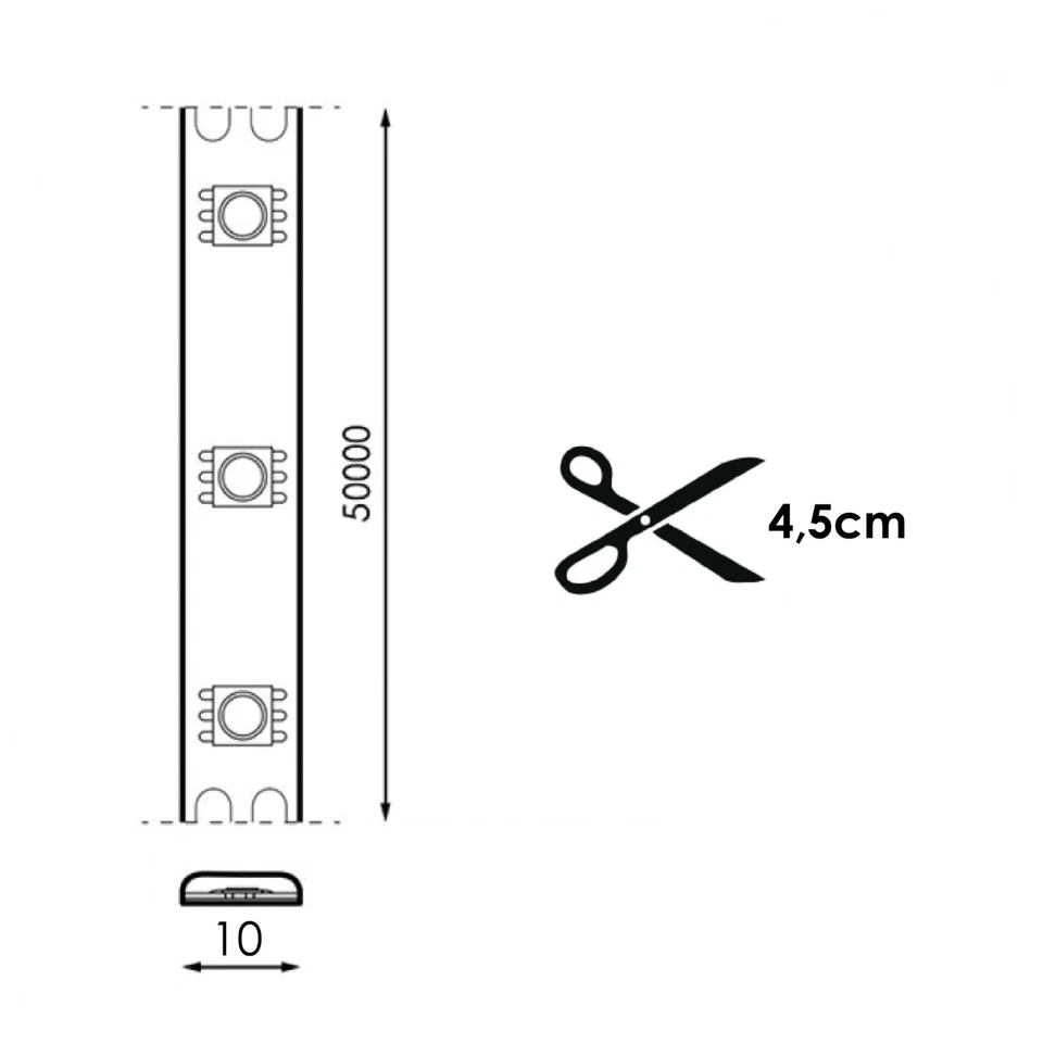 Striscia LED COB 220V luce Bianca 15W/m Luminosissima IP67 Dimmerabile Adesiva - Immagine 3 di 3