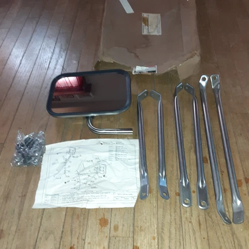 NOS GM 1973 1987 Chevy GMC 1 ton Suburban Blazer 4X4 camper towing mirror F5