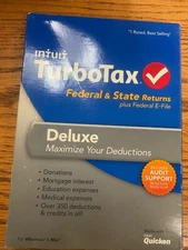 TurboTax Deluxe Federal & State 2013 for Windows/Mac New Sealed