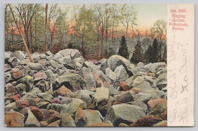 Ringing Rocks Pottstown PA Pennsylvania Postcard 1907