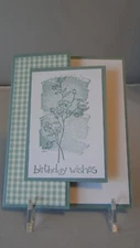 Stampin Up Card Kit Set Of 4 "Happy Birthday" cards #26a - Lost Lagoon