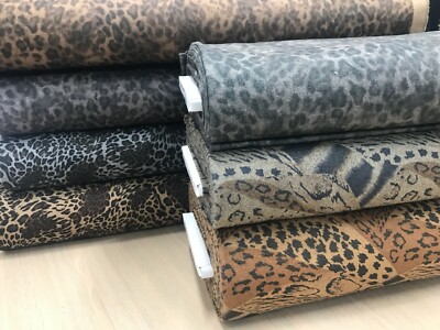 WOLLE BESCHICHTUNGSSTOFF LEOPARD ANIMAL 150 CM BREIT ANZUGSTOFF POLSTERUNG 
