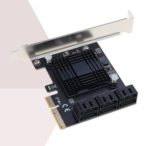 6 Port PCIE Expansion Card PCIE to 3 Controller 6Gbps SSD Card for PC - Afbeelding 7 van 8