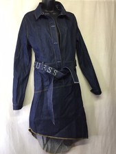 Guess Women's Dani Asymmetrical Long Sleeve Blue Denim Dress Size Small A12A