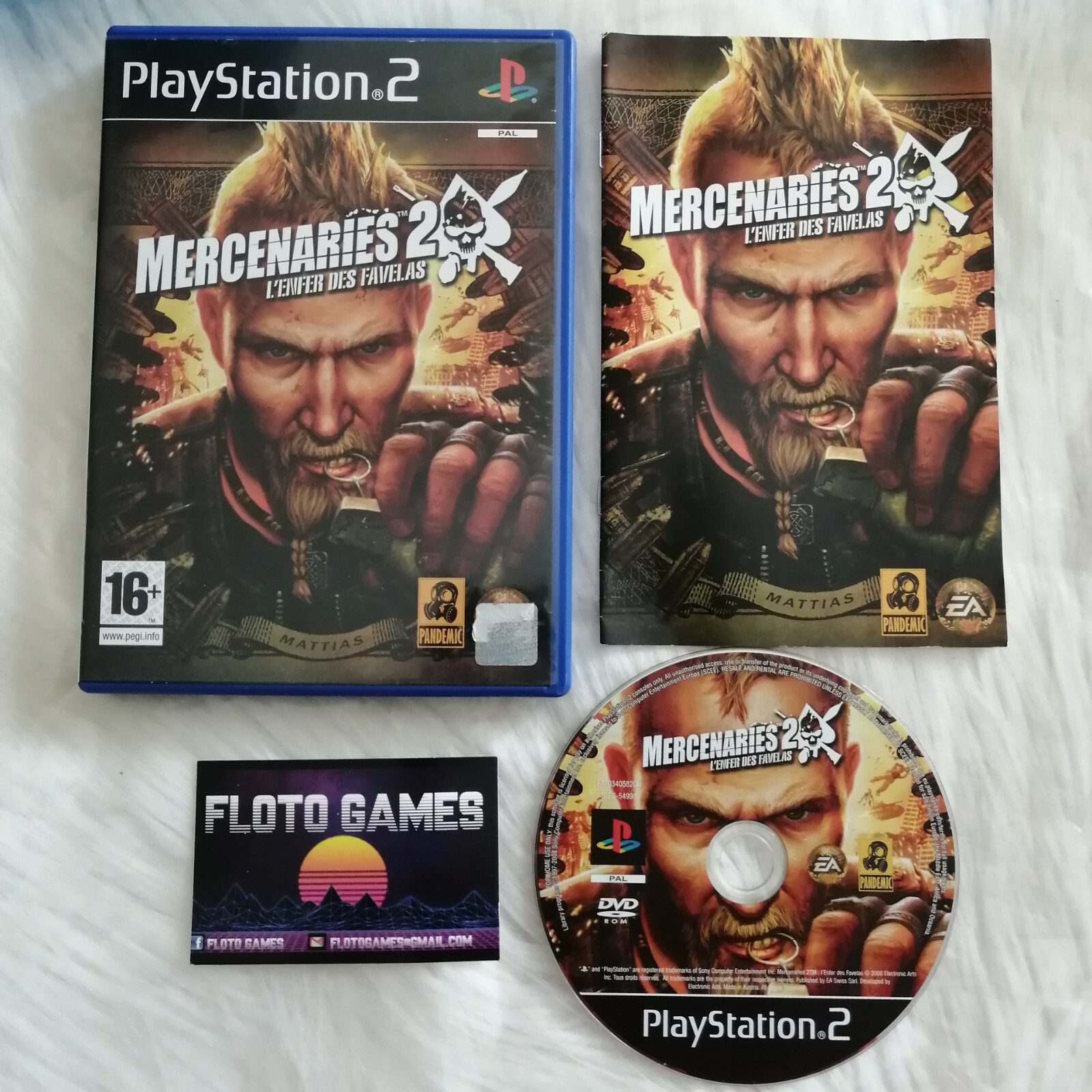 Jeu Mercenaries 2 L'Enfer des Favelas pour PS2 -- Complet CIB PAL - Floto Games