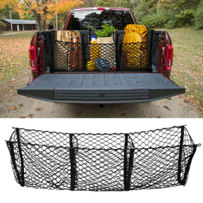 Envelope Style 3 Pocket Car Net Stretchy Trunk Storage Net For Ford F-150 F150