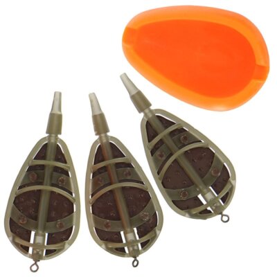  Methode Futterkorb 20 30 40g 3Tl. Set Karpfenfutter Boilie Pellets Groundbait 
