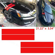 4pcs Gloss Red Universal Car Hood Fender Racing Stripes Hash Mark Vinyl Decals 4pcs Gloss Red Universal Car Hood Fender Racing Stripes Hash Mark Vinyl Decals