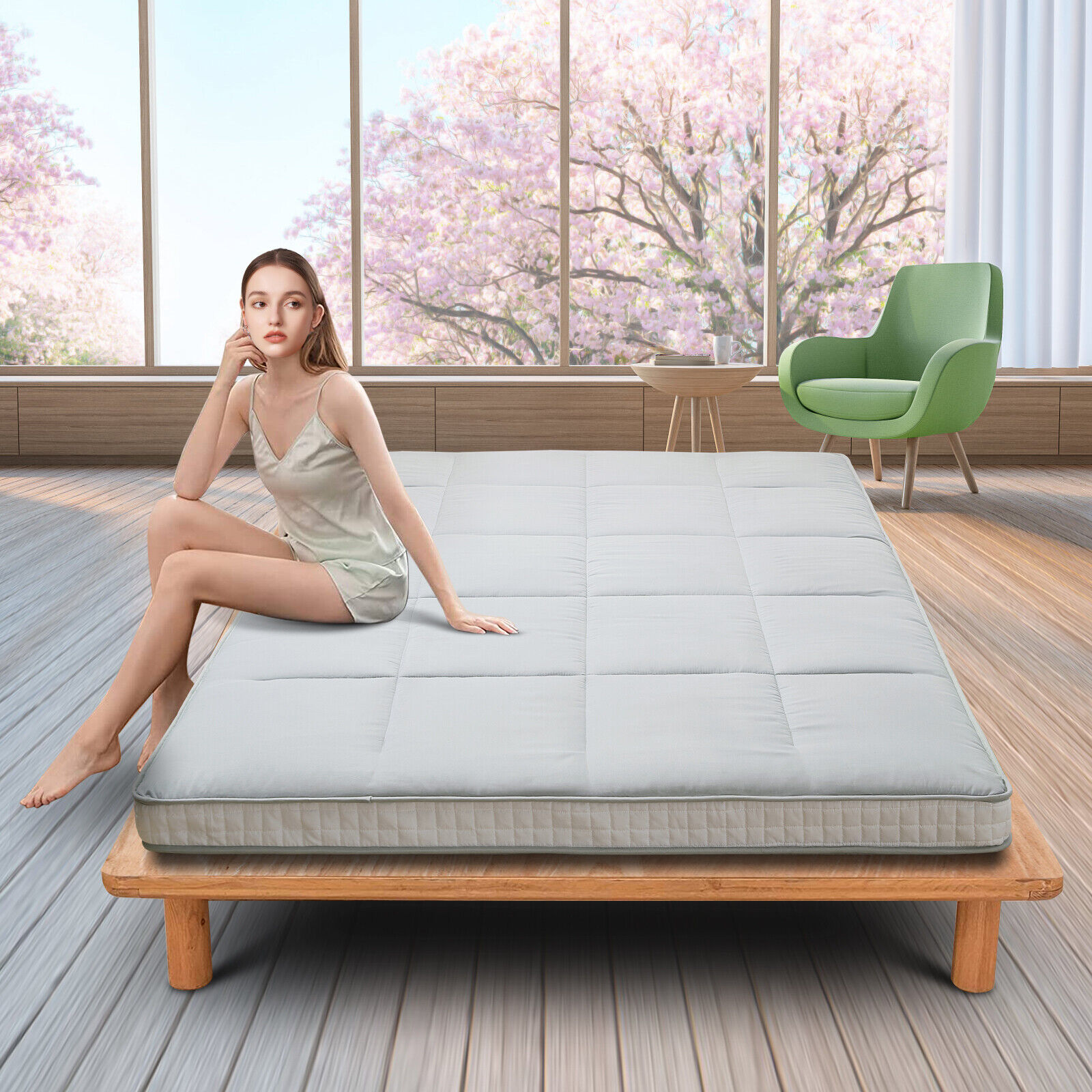 NAIZEA Traditional Tatami Mattress Mat Foldable Floor Mat Yoga - Observatorio Vejez