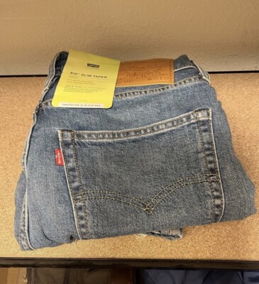 NWT Levis 512 Slim Taper Fit Stretch Blue Jeans 30x32