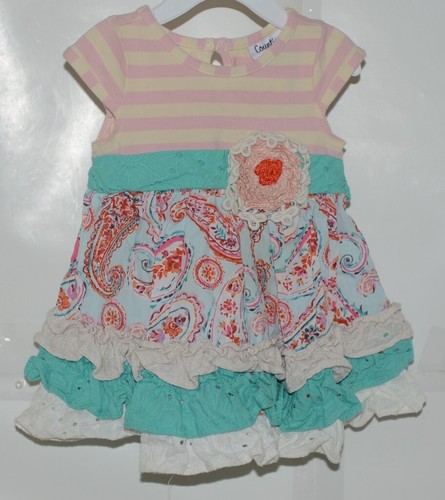 Counting Daisies Pfirsich Hellgelb Paisley Print 3D Blume 12 Monate