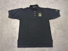 Vintage US Army Polo Shirt Mens Large An Army of One Crest Signature Made in USA