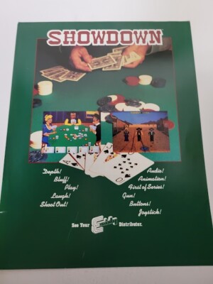 Exidy Game List Flyer EXIDY-SHOWDOWN Arcade Game advertisement original see pic | eBay