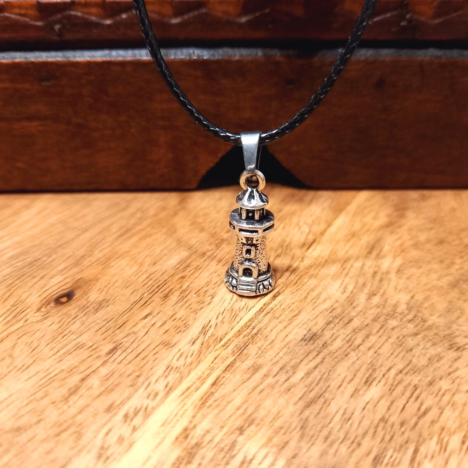 Halskette Kette mit Anhänger Leuchtturm (98)