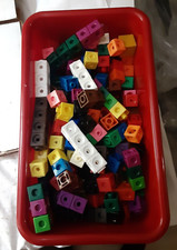 Big Lot of  Snap Linking Cubes Blocks, buildi...