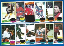 1980-81 TOPPS NHL HOCKEY CARD 133-264 & TEAM POSTERS INSERT PIN-UP 1-16 SEE LIST
