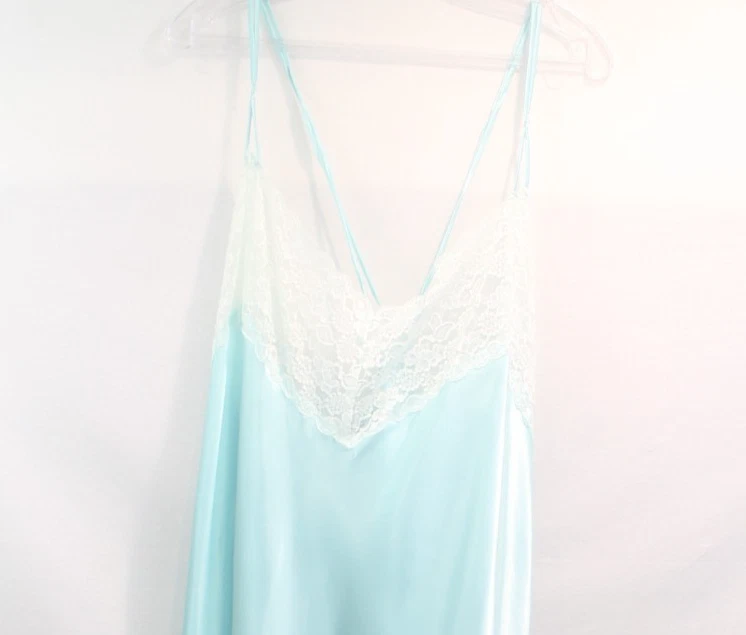 Conjunto de 2 batas de vestir Woman Within de colección para mujer talla 5X ribete de encaje azul claro Foto 4 de 4