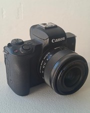 Canon EOS M50 camera with 15-45mm lens  accesories and Samsung-memory card128