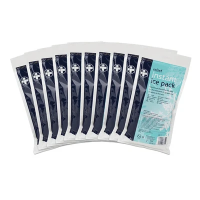 RELIANCE MEDICAL Relief Instant Ice Pack – 200g Large – Single-Use Cold Therapy - Pack of 10