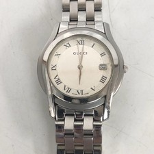 Gucci Quartz Watch Silver Dial Roman Numbers