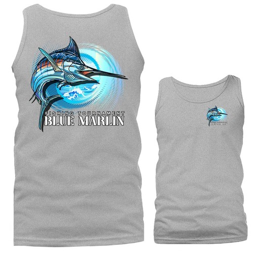 Blue Marlin – Ocean Trophy Fishing Tournament Outdoor Sport Tank Top - Picture 10 of 11