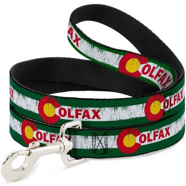 "Dog Leash 6-FEET Colfax Green Stripe Weathered Narrow 0.5\" (Us Import)"-image