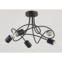 Schwarz Moderne Vintage Deckenlampe Deckenleuchte 5X60W/E27 49X29 [Cm]
