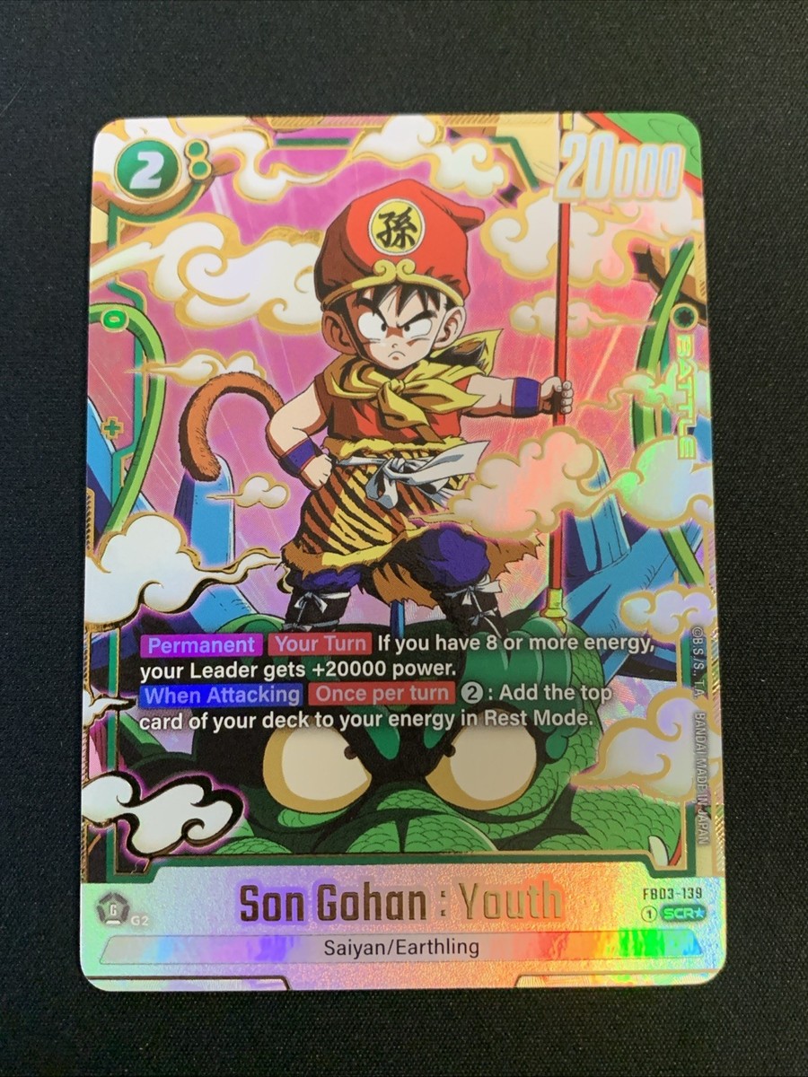 Dragon Ball TCG SON GOHAN : YOUTH FUSION WORLD V2 FB03-139 SCR