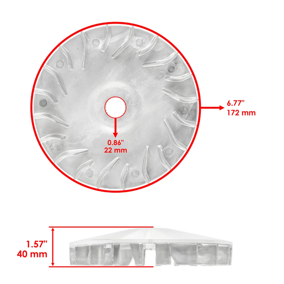 Polea fija deslizante primaria para Yamaha Kodiak 400 YFM400 Fa Fah 4X4 2X4 2000-06 Foto 3 de 4