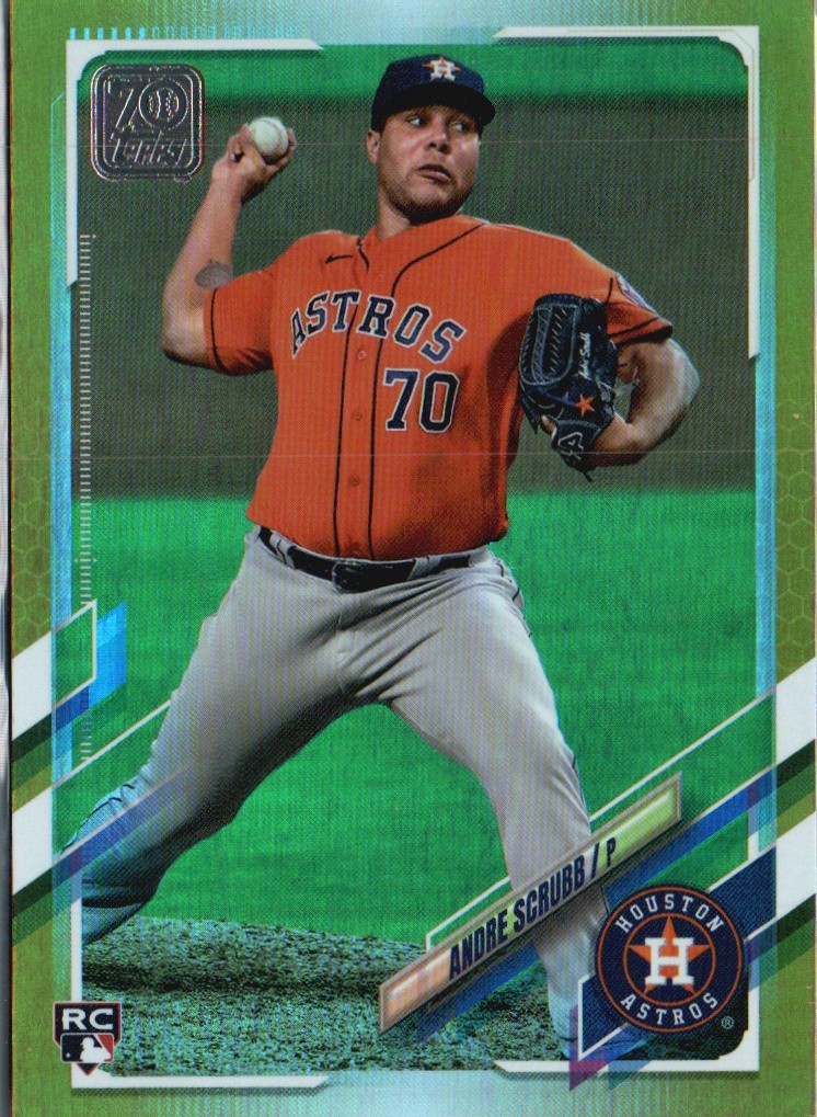 2021 Topps #384 Andre Scrubb Gold Foil