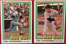 1981 Donruss Carl Yastrzemski Card #94 & #214 Complete Your Set Boston Red Sox