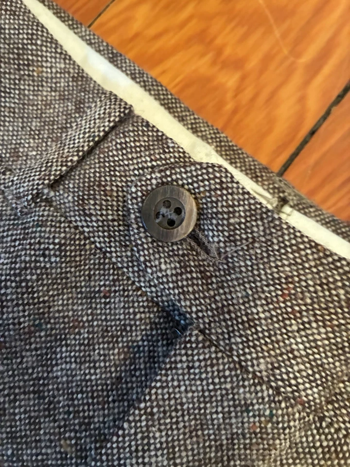 Pantalón de lana marrón vintage para mujer 26-27 Foto 4 de 4