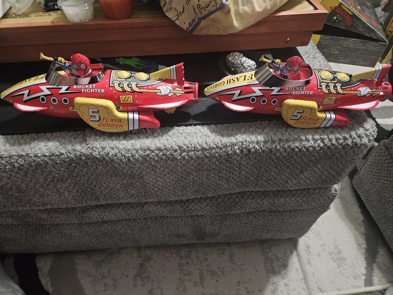 (2) Schylling 2004 Flash Gordon Sparkling Rocket Fighter Ship Minor Box Wear C24