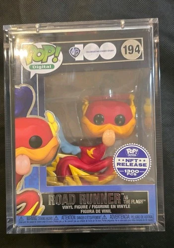 Funko POP Digital #194 WB Road Runner As The Flash 1 OF 1300! in Pop Armor