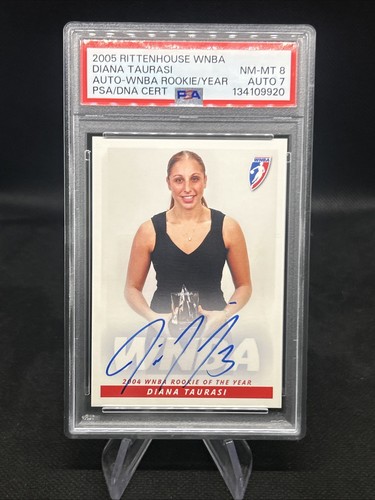 2005 Rittenhouse WNBA Diana Taurasi RC Rookie of the Year ROTY Card Auto PSA 8