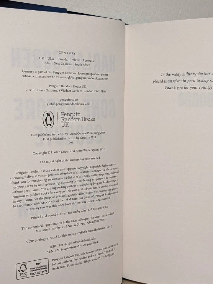 Signed-1st Edition-Gone Before Goodbye by Reese Witherspoon / Harlan Coben - Image 3 of 4