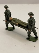 Vintage Toy lead Britains Royal Army Medical Stretcher w/ Wounded Soldier 2