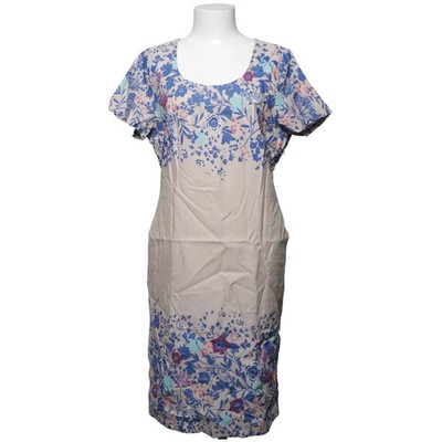 Per Una x Marks & Spencer, Kleid, Größe: 44, Blau/Beige/Mehrfarbig #3HE