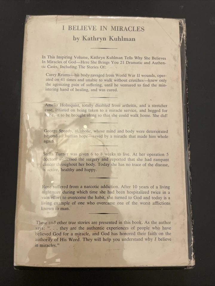 I BELIEVE IN MIRACLES By Kathryn Kuhlman Ninth Printing 1962 With DC - Image 3 of 4